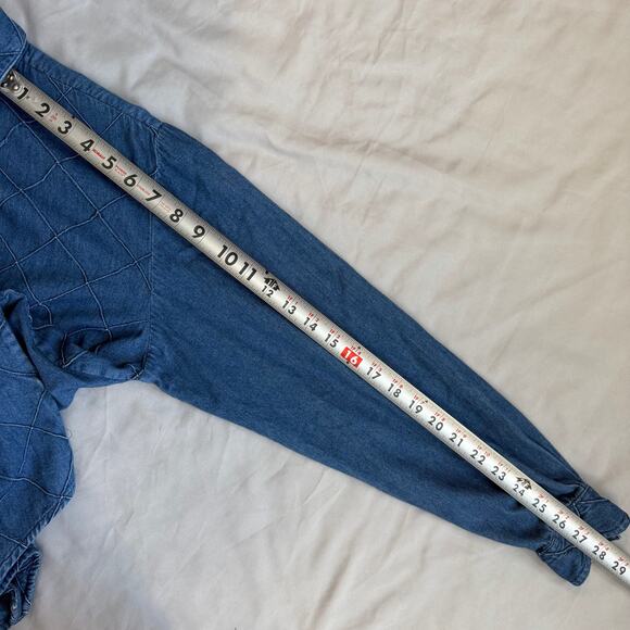 Vintage Cabin Creek Blue Jean, Button Down, Textured Long Sleeve Shirt- M - Picture 9 of 9